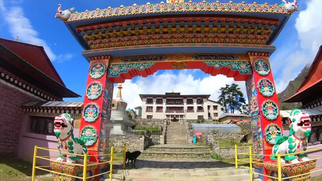 Dengboche monastery aon the way to Everest base camp in Nepal