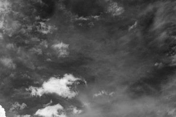 sky with black and white cloud textured background