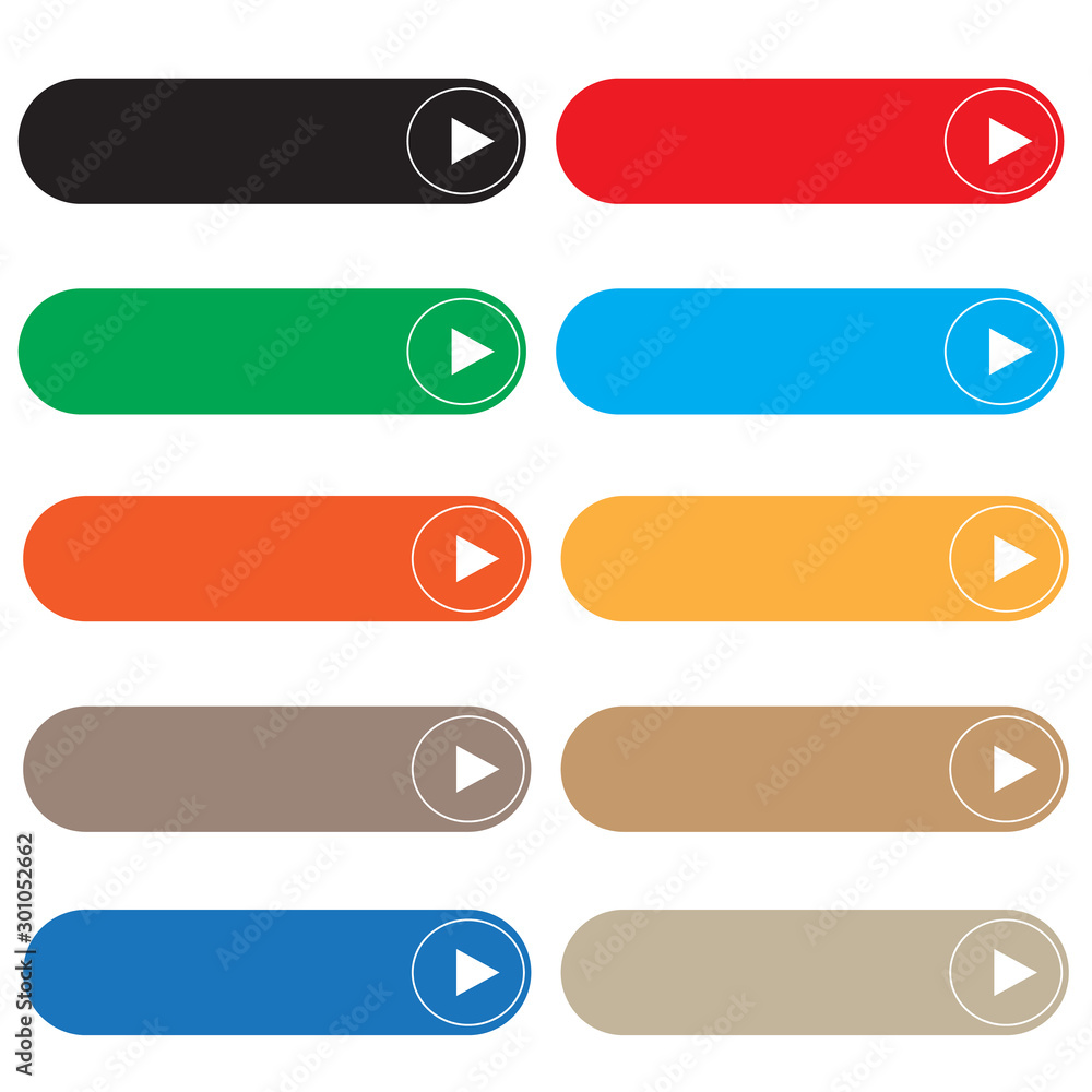 Poster empty button on white background. flat style. rectangle web elements set for your web site design, l