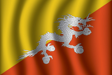 Flag of Bhutan. Bhutan Icon vector illustration eps10.