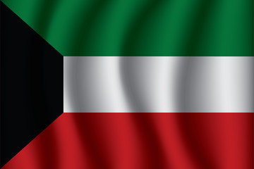 Flag of Kuwait. Kuwait Icon vector illustration eps10.