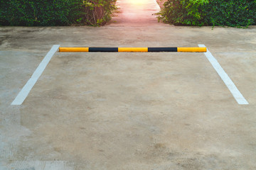 Lines parking on concrete background
