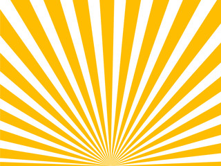 Yellow Sunburst Background. Vector Illustration