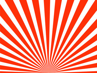 Red Sunburst Background. Vector Illustration