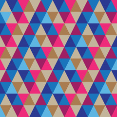 Fototapeta na wymiar Seamless colorful triangle pattern background. Decorative abstract design vector and illustration