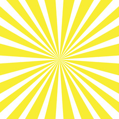 Abstract yellow stripe ray background. Flat design backdrop vector and illustration