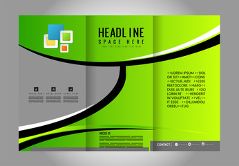 brochure design template vector trifold geometric abstract