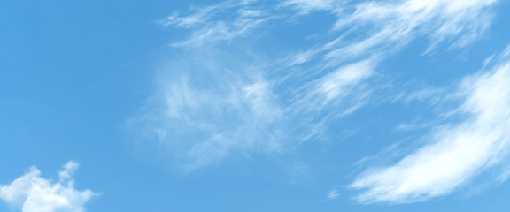 Naklejka na ściany i meble white cloud and blue sky background with copy space