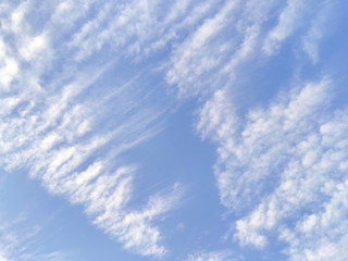 秋の空　はけ雲　鰯雲　鱗雲