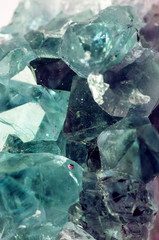 Geology of beauty. Natural healing cosmic wild jewels. Texture of gemstone lilac Fluorite closeup...