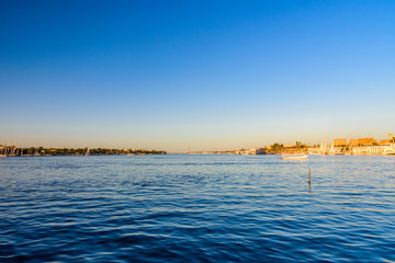 View of the Nile river in Luxor, Egypt