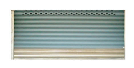 Roller shutter door for garage isolated on white background,clipping path