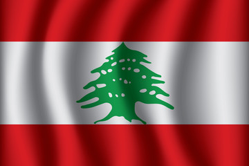 Flag of Lebanon. Lebanon Icon vector illustration eps10.