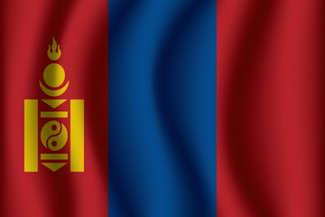 Flag of Mongolia. Mongolia Icon vector illustration eps10.