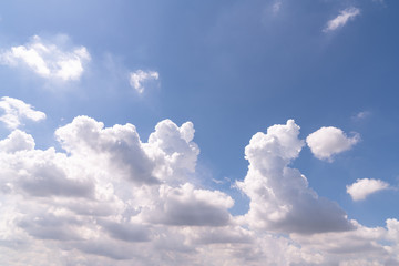 White cloud and blue sky background