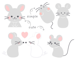いろいろなネズミのイラスト