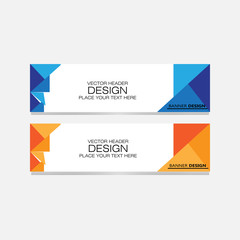 Vector abstract design banner web template.
