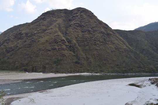 Beautiful scenery of Tamor River Nepal.The Tamor river is one of the major rivers of Nepal