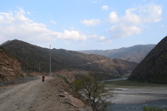 Beautiful scenery of Tamor River Nepal.The Tamor river is one of the major rivers of Nepal