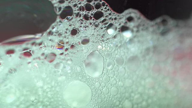 Macro bubbles close up soapy isolated