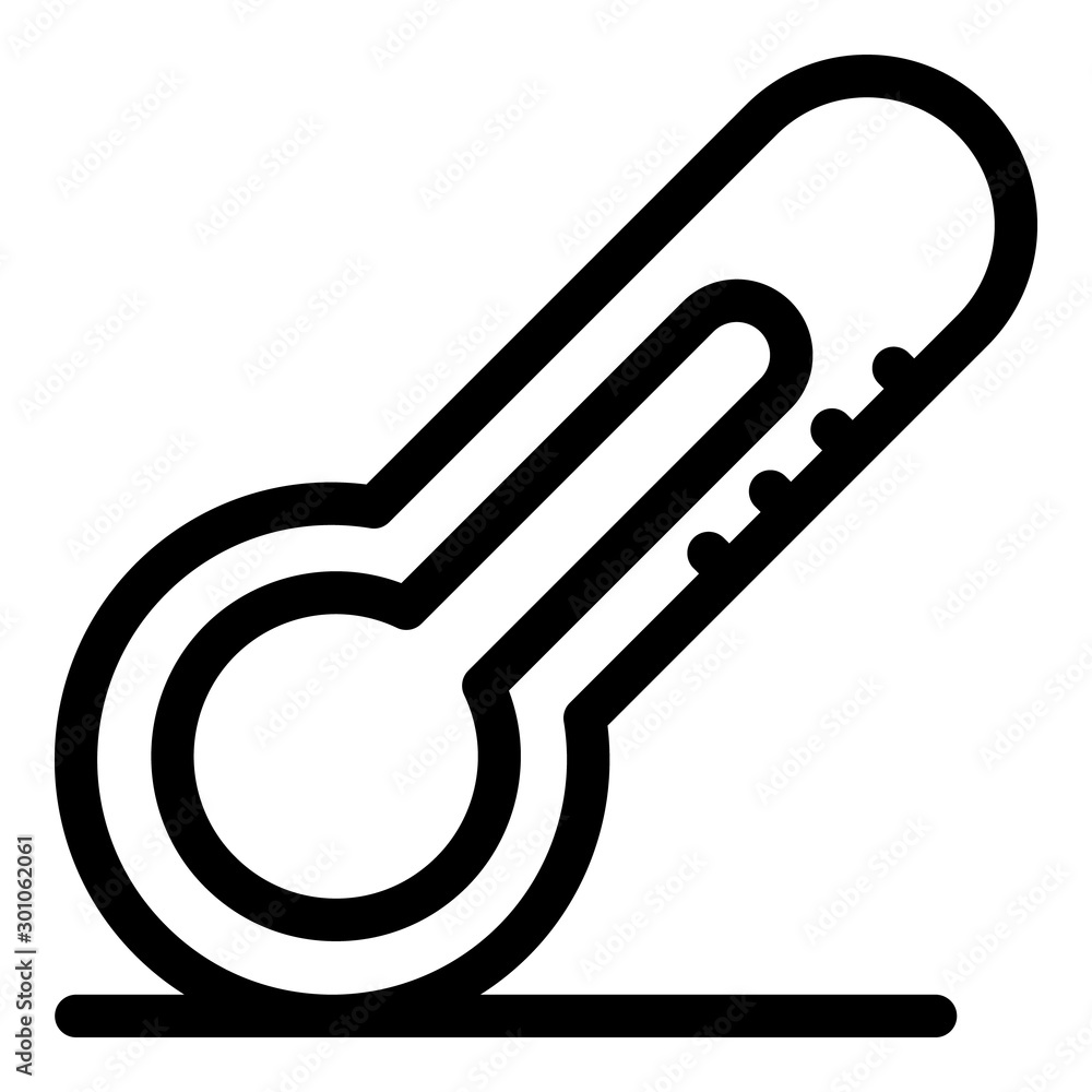 Poster thermometer icon. outline thermometer vector icon for web design isolated on white background