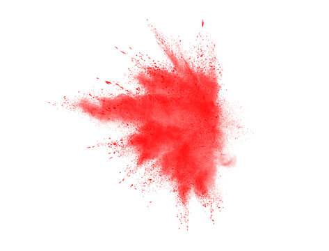 Red Paint Splash White Background by Biwa Studio