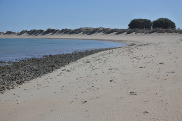 Sand dune beach in near Exmouth Western Australia