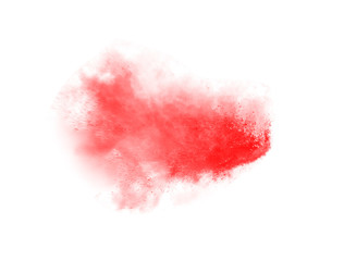 Red watercolor background. Red explosion in motion
