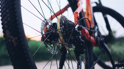 wheel of a bicycle