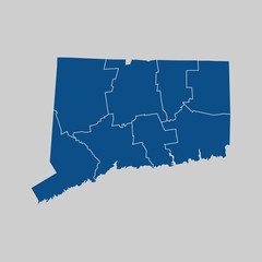 map of  Connecticut - obrazy, fototapety, plakaty