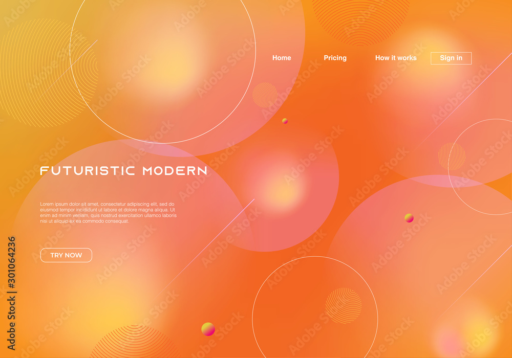 Poster dynamic futuristic modern background for landing page template. vector eps 10. gradient multicolor m