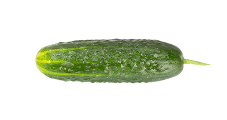 green cucumbers on a white background