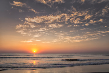 Sunset on the Goa beach, India