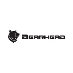 Solid bear head logo