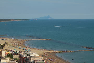 Resort coast and sea. Nettuno, Lazio, Italy
