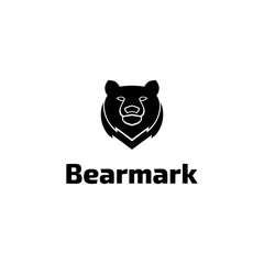 Solid Bear head logo