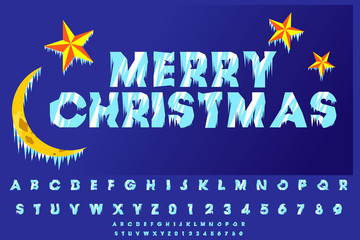 Font Merry Christmas - handwriting brush. It can be used to create badges, logos, corporate identities, in its design.