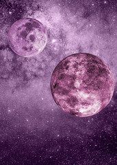 Beautiful space illustration. Abstract cosmic background