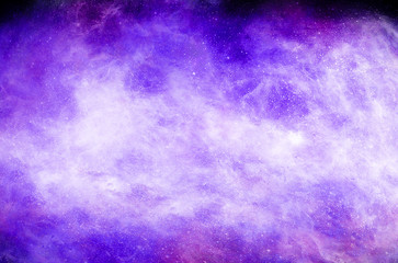 Abstract space background with nebula and stars. Fractal galaxy of the universe.