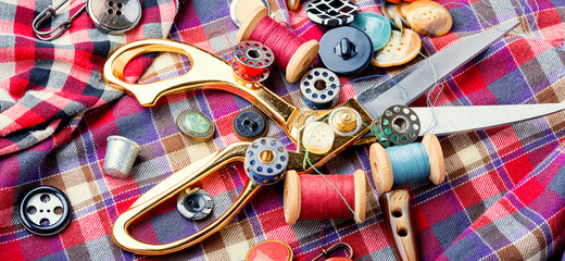 Sewing accessories and fabric