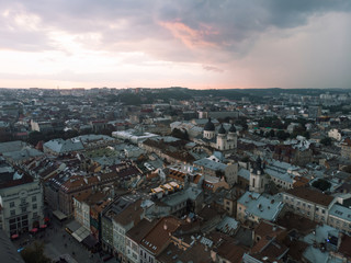 aerial view of lviv ukraine city