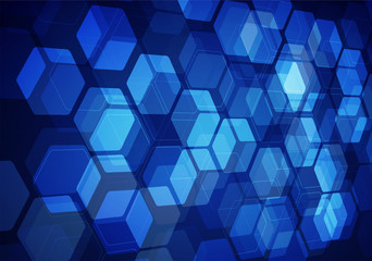 Obraz na płótnie Canvas Hexagon honeycomb grid pixel vector background
