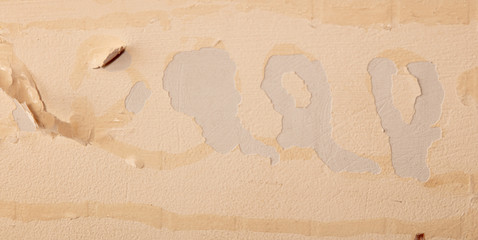 Wall in the house before repair as a backdrop