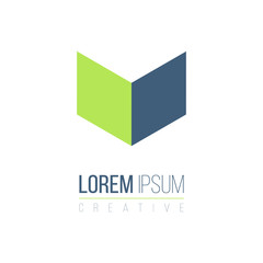 Chevron geometric arrow logo design template. company identity. business emblem. Stock Vector illustration isolated on white background.