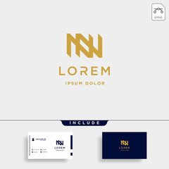 Letter N NN Monogram Logo Design Minimal Icon