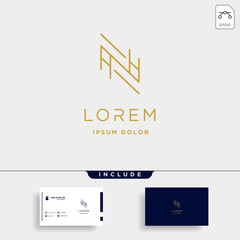 Letter N NN Monogram Logo Design Minimal Icon