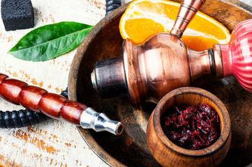 East fruit smoking hookah.