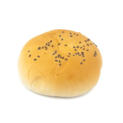 Fresh Homemade Sesame bun. Bread and Bakery Products Isolated on White background