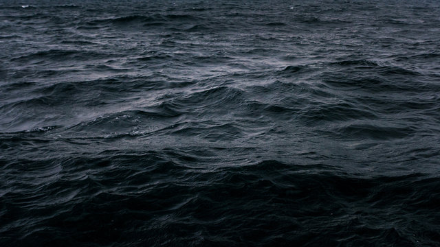 Dark and deep blue ocean, Water surface © peangdao