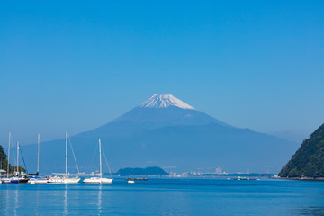 伊豆三津浜からの富士山